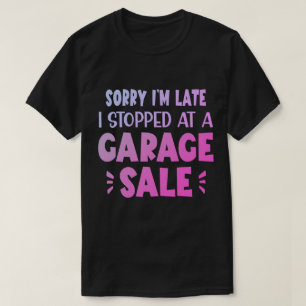 Camiseta Divertida de Venda de Garagem, Lavanda e 