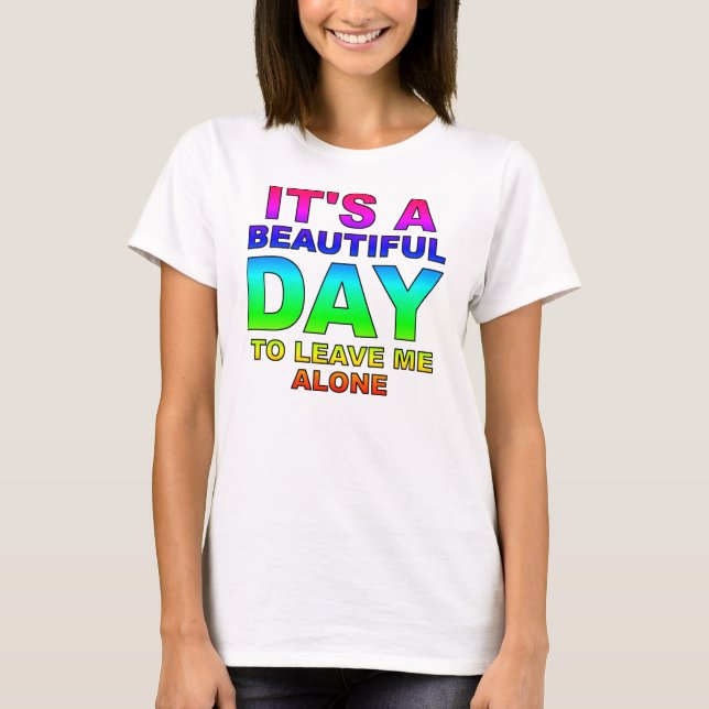 Camiseta Divertida Deixe-me em Paz (Frente)