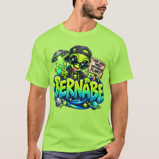 Camiseta Divertida do Alien Bernabe