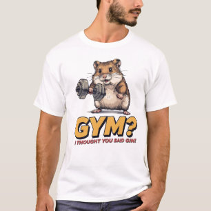 Camiseta Divertida do Ginásio do Hamster – Achei q