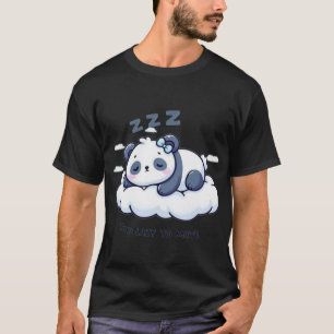 Camiseta Divertida do Panda Preguiçoso