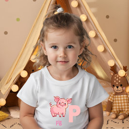 Camiseta Divertida do Porquinho para Crianças