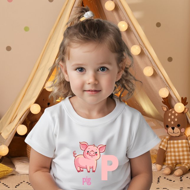 Camiseta Divertida do Porquinho para Crianças (Criador carregado)