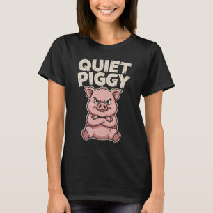 Camiseta Divertida do Porquinho Silencioso, Presen