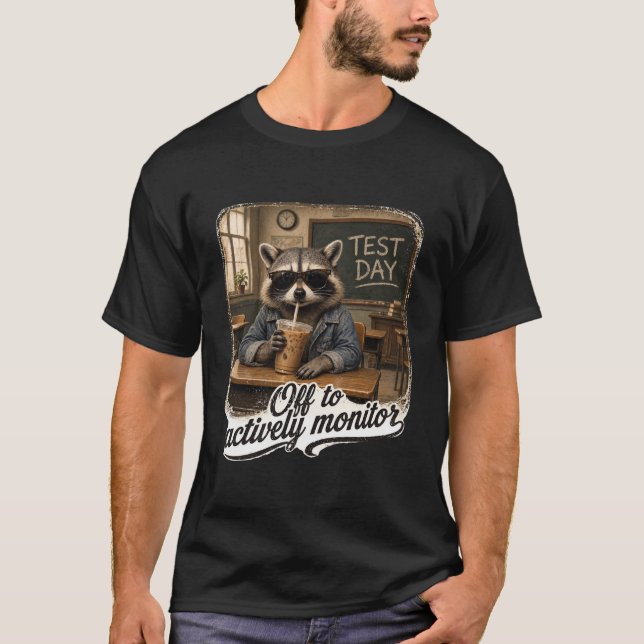 Camiseta divertida do professor Dia de Teste Desli (Frente)