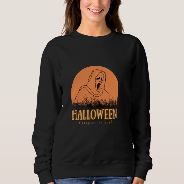 Camiseta Divertida e Assustadora de Halloween 'Cre (Frente)