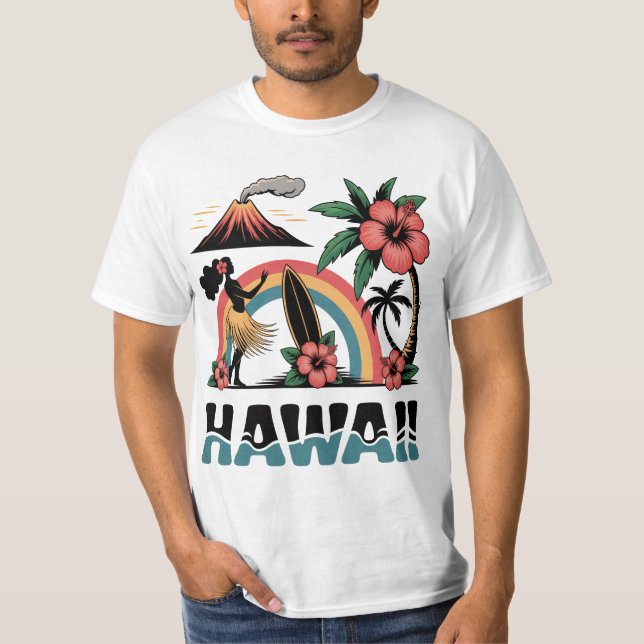 Camiseta Divertida e Fofa do Havaí Presente para E (Frente)