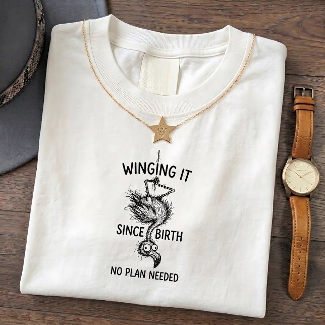 Camiseta Divertida e Sarcástica do Flamingo Rosa (Criador carregado)