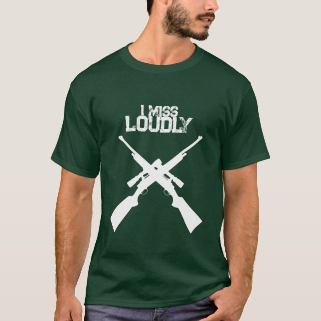 Camiseta Divertida Eu Sinto Falta de Caçar Barulhe (Frente)