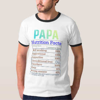 Camiseta Divertida Fatos Nutricionais do Papai