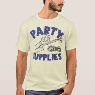 Camiseta divertida festa de homicídios fornece mesclagem ún