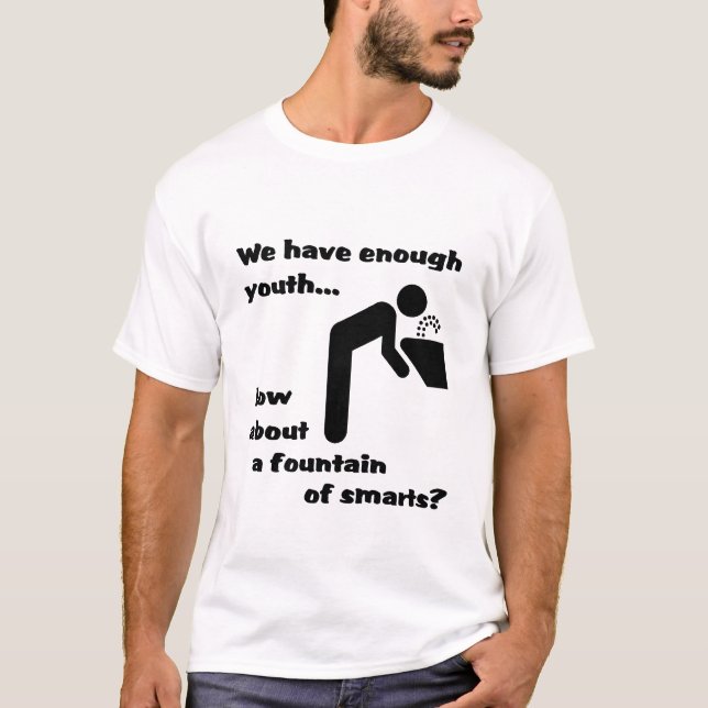 Camiseta Divertida Fonte de Inteligência Humor (Frente)