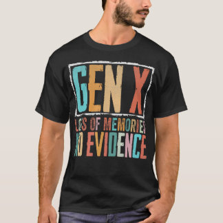 Camiseta Divertida Gen X Vintage Muitas Memórias S
