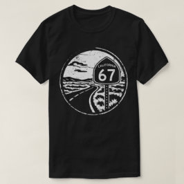 Camiseta Divertida Hwy 67 - Califórnia Grunge Seis Sete Leg