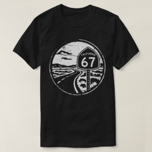 Camiseta Divertida Hwy 67 - Califórnia Grunge Seis Sete Leg
