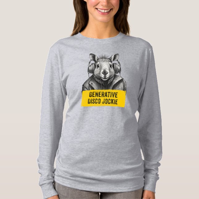 Camiseta divertida legal Disco Jockie Generativa C (Frente)