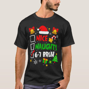 Camiseta Divertida lista de verificação de Natal 6-7 Bruh F