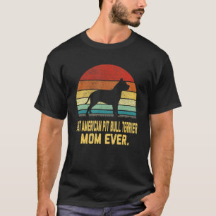 Camiseta Divertida Melhor Mãe do American Pit Bull Terrier