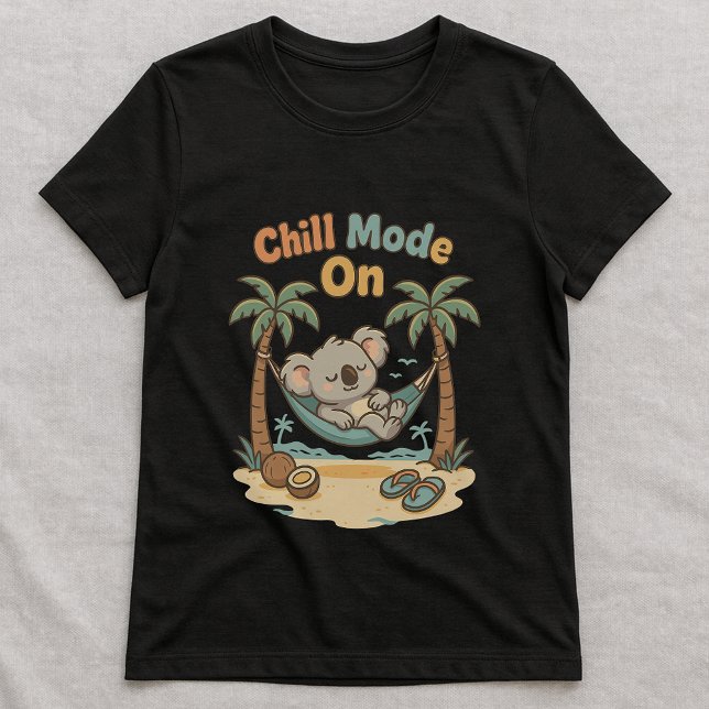 Camiseta Divertida Modo Relax; Praia de Hamaca de  (Criador carregado)