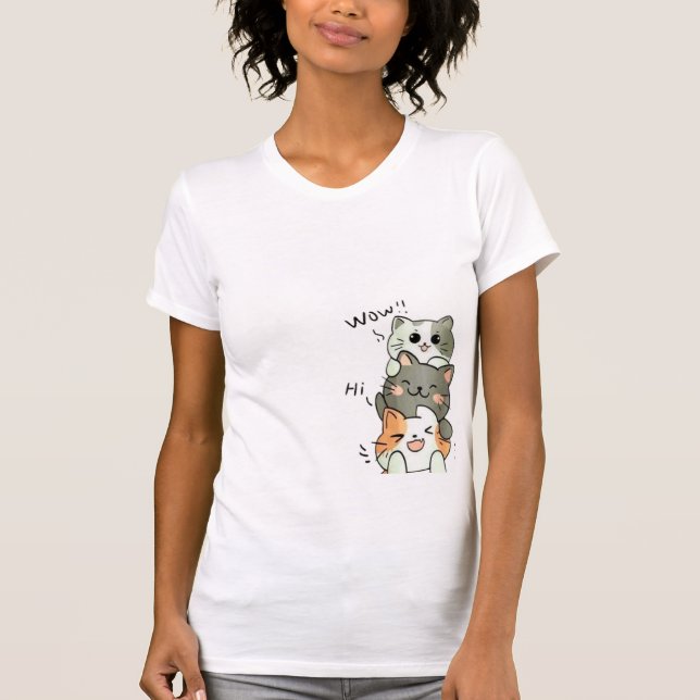 Camiseta Divertida para Amantes de Gatos (Frente)