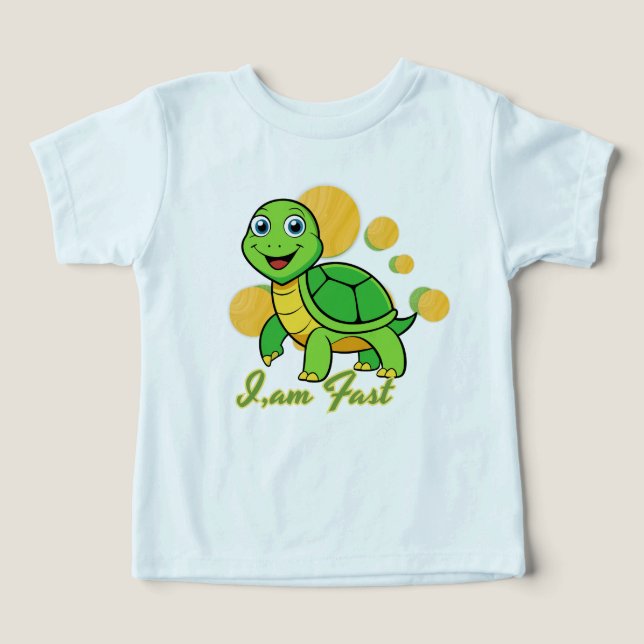 Camiseta Divertida para Bebê | Eu sou Rápido | (Design frontal)