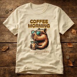 Camiseta Divertida para Bebedores de Café da Manhã