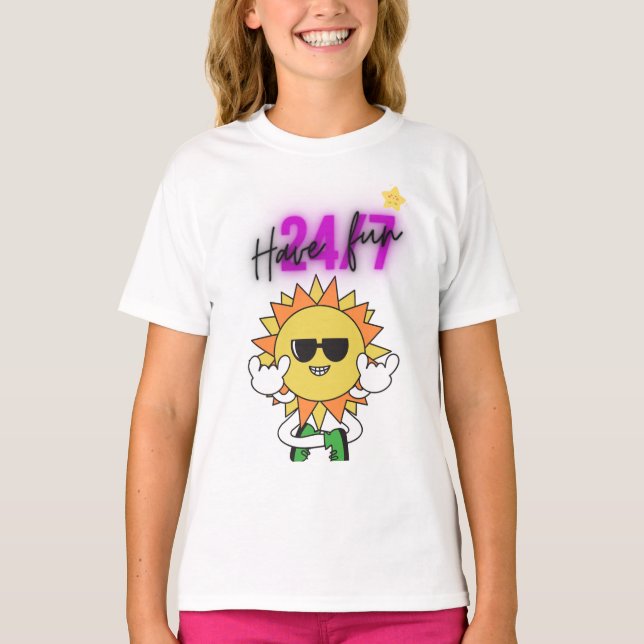 Camiseta Divertida para crianças (Frente)