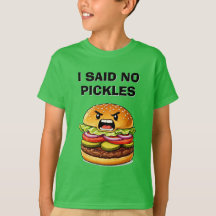 Camiseta Divertida para Crianças Sem Picles