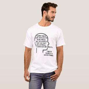 Camiseta Divertida Pensamentos Enfadonhos
