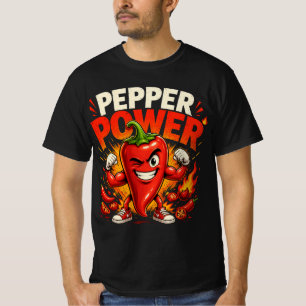 Camiseta Divertida Pimenta Picante Poder da Piment