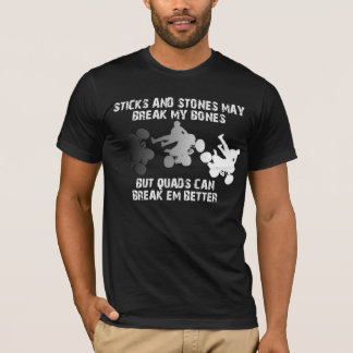 Camiseta Divertida Quad ATV Sticks And Stones