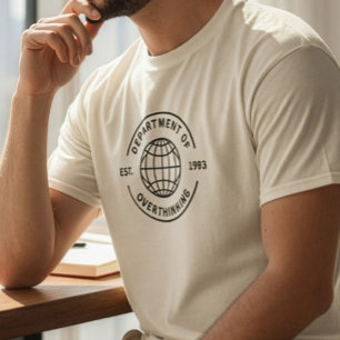 Camiseta Divertida Retro Departamento de Excesso d