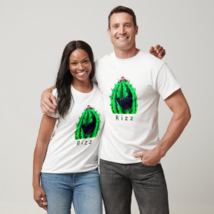Camiseta Divertida Rizz Presente Cacto Feliz