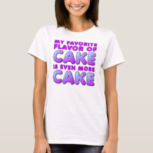 Camiseta Divertida Sabor Favorito de Bolo