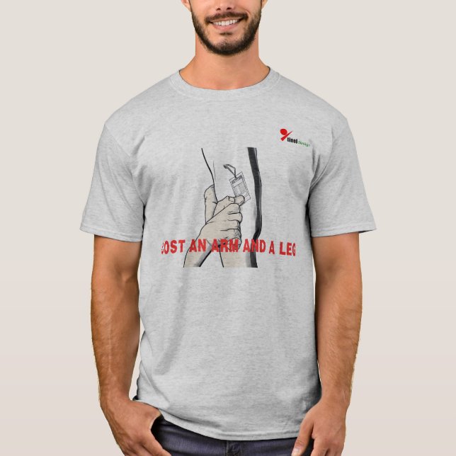 Camiseta Divertida sobre o Custo de Vida | "Custar (Frente)