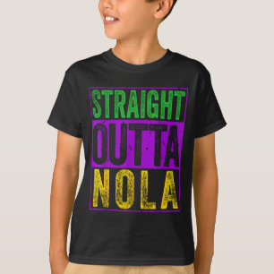 Camiseta Divertida Straight Outta Nola Nova Orlean