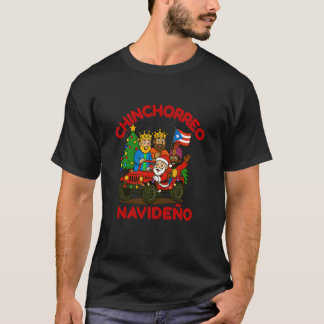 Camiseta Divertida Viagem de Natal Porto-Riquenha Boricua O