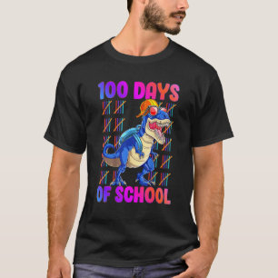 Camiseta Divertido 100º Dia 100 Dias De Escola Rex Professo