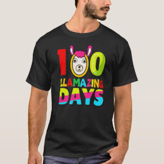 Camiseta Divertido 100 Dias Llamativos Llama Professor 100º