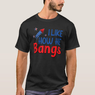 Camiseta Divertido 4 de Julho Divertido Casal Eu Gosto de C