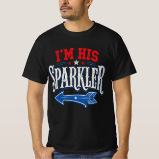 Camiseta Divertido 4 de Julho EUA Eu Sou Sua Faísca