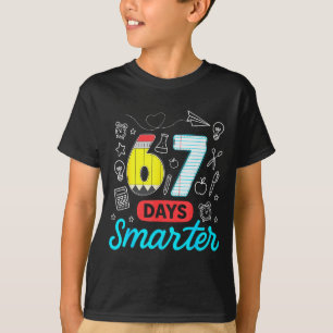 Camiseta Divertido 67 Dias Mais Inteligente Seis Sete Meme 