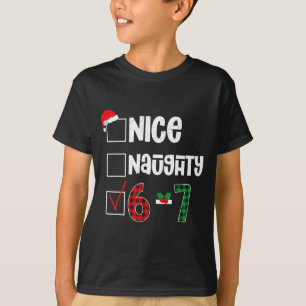 Camiseta Divertido 67 Meme de Natal Six Seven Xmas 6-7 Meni