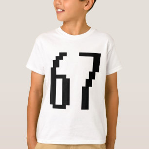 Camiseta Divertido 67 Seis Sete Meme Casal Combinando Retro