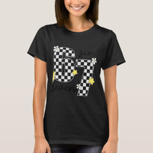 Camiseta Divertido 67 Seis Sete Meme Gíria Número Xadrez 6-