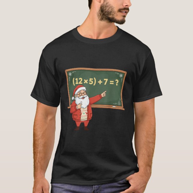 Camiseta Divertido 67 Seis Sete Professor de Matemática Nat (Frente)
