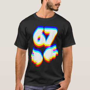 Camiseta Divertido 6 7 Meme Geração Alpha Gíria Seis Sete E