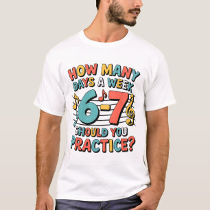 Camiseta Divertido 6 7 Meme Seis Sete Para Professor De Mús