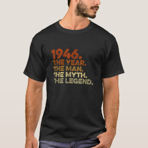 Camiseta Divertido 80 Anos de Idade Nascido em 1946 Design
