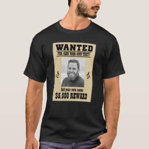 Camiseta DIVERTIDO ADICIONAR O SEU ROSTO, O Vaqueiro TEXTO 